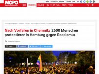 Bild zum Artikel: Nach Vorfällen in Chemnitz: Tausende protestieren in Hamburg gegen Rassismus und Hetze