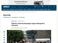 Bild zum Artikel: Polizei ermittelt wegen Hitlergruß in Chemnitz gegen zehn Personen
