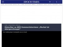 Bild zum Artikel: ARD-Sommerinterview: Merkel ist übergeschnappt