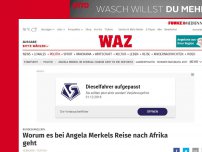 Bild zum Artikel: Bundeskanzlerin: Merkel will bei Afrika-Reise über Fluchtursachen sprechen