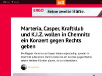 Bild zum Artikel: Marteria, Casper und K.I.Z. wollen in Chemnitz Konzert gegen Rechts geben