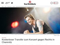 Bild zum Artikel: Kreis Höxter: Kostenloser Transfer zum Konzert gegen Rechts in Chemnitz