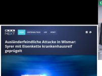 Bild zum Artikel: Ausländerfeindliche Attacke in Wismar: Syrer mit Eisenkette krankenhausreif geprügelt