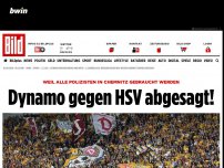 Bild zum Artikel: Polizeikräfte fehlen - Zweitliga-Spiel Dresden gegen HSV abgesagt!
