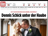 Bild zum Artikel: Tränenreiche Hochzeit in Köln - Dennis Schick heiratet seine Traumfrau