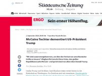 Bild zum Artikel: Trauerfeier für John McCain: McCains Tochter demontiert US-Präsident Trump