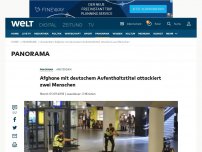 Bild zum Artikel: Afghane mit deutschem Aufenthaltstitel attackiert zwei Menschen