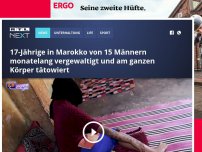 Bild zum Artikel: 17-Jährige in Marokko von 15 Männern monatelang vergewaltigt und am ganzen Körper tätowiert