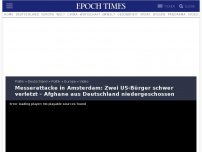 Bild zum Artikel: Messerattacke in Amsterdam – zwei Schwerverletzte: Afghane mit deutscher Aufenthaltserlaubnis niedergeschossen