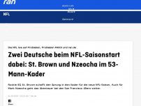 Bild zum Artikel: Nzeocha übersteht Cut bei 49ers – Ezeala bei den Ravens nicht