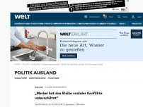 Bild zum Artikel: „Merkel hat das Risiko sozialer Konflikte unterschätzt“