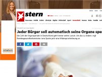 Bild zum Artikel: Vorstoß von Jens Spahn: Jeder Bürger soll automatisch Organspender sein