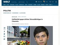 Bild zum Artikel: Haftbefehl gegen dritten Tatverdächtigen in Chemnitz