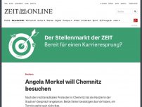 Bild zum Artikel: Sachsen: Angela Merkel will Chemnitz besuchen
