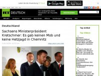 Bild zum Artikel: Sachsens Ministerpräsident Kretschmer: Es gab keinen Mob und keine Hetzjagd in Chemnitz