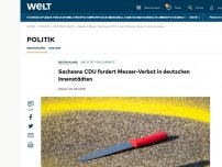 Bild zum Artikel: Sachsens CDU fordert Messer-Verbot in deutschen Innenstädten