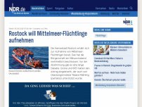 Bild zum Artikel: Rostock will Mittelmeer-Flüchtlinge aufnehmen