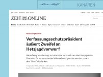 Bild zum Artikel: Verfassungsschutz: Maaßen vermutet 'gezielte Falschinformation' hinter Hetzjagd-Vorwürfen