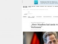 Bild zum Artikel: Verfassungsschutzpräsident Maaßen bezweifelt Hetzjagden in Chemnitz
