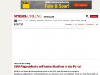 Bild zum Artikel: Union im Bundestag: CDU-Abgeordnete will keine Muslime in der Partei