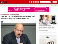 Bild zum Artikel: Wirtschaftsminister hält Grundsatzrede - Altmaier hält flammende Europa-Rede und stellt klar: Migration bereichert uns