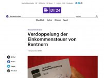 Bild zum Artikel: Finanzministerium - Verdoppelung der Einkommensteuer von Rentnern