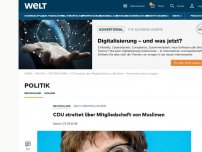 Bild zum Artikel: CDU streitet über Mitgliedschaft von Muslimen