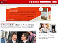 Bild zum Artikel: Moderatorinnen und Politikerin - Kretschmer heiratet seinen Freund: Diese Stars waren bei der Promi-Hochzeit dabei