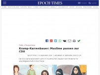Bild zum Artikel: Kramp-Karrenbauer: Muslime passen zur CDU