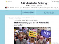 Bild zum Artikel: Protest gegen AfD in München: 2000 Menschen gegen Storch-Auftritt: Sie sind lauter