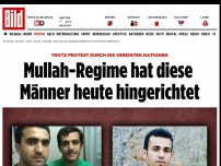 Bild zum Artikel: Trotz UN-Protest - Mullahs haben diese Männer heute hingerichtet
