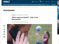 Bild zum Artikel: „Eltern weg vom Handy!“ - Emil, 7, hat demonstriert