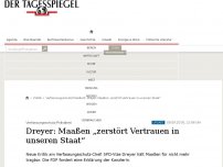Bild zum Artikel: Ministerpräsidentin Dreyer fordert Entlassung von Maaßen