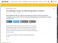 Bild zum Artikel: Polizei bittet um Hilfe: Neunjähriger Junge aus Mönchengladbach vermisst