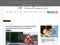 Bild zum Artikel: Spart Geld: Regierung will nur noch baustellenfreie Autobahnabschnitte gesondert beschildern