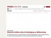 Bild zum Artikel: CDU-Spitzenpolitiker: Deutschland sollte laut Röttgen Militäreinsatz in Syrien erwägen