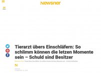 Bild zum Artikel: Tierarzt übers Einschläfern: So schlimm können die letzen Momente sein – Schuld sind Besitzer