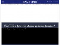 Bild zum Artikel: Dalai Lama in Schweden: „Europa gehört den Europäern“