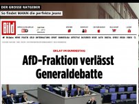 Bild zum Artikel: Eklat im Bundestag - AfD-Fraktion verlässt Generaldebatte