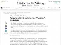 Bild zum Artikel: Satire: Polizei ermittelt, weil Student Postillon-Artikel likt