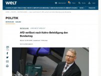 Bild zum Artikel: AfD verlässt nach Kahrs-Beleidigung den Bundestag