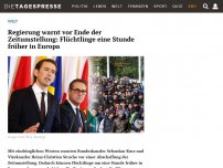 Bild zum Artikel: Regierung warnt vor Ende der Zeitumstellung: Flüchtlinge eine Stunde früher in Europa