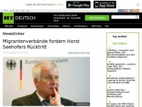 Bild zum Artikel: Migrantenverbände fordern Horst Seehofers Rücktritt