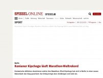 Bild zum Artikel: Berlin: Kenianer Kipchoge läuft Marathon-Weltrekord