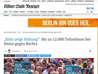 Bild zum Artikel: „Köln zeigt Haltung“: Mehr als 7000 Teilnehmer bei Demo gegen Rechts