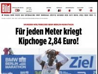 Bild zum Artikel: Beim 45. Berlin-Marathon - Kipchoge läuft Wunder-Weltrekord!