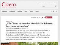 Bild zum Artikel: Arabische Clans - „Die Clans haben das Gefühl: Sie können tun, was sie wollen“