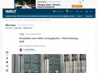 Bild zum Artikel: Braunkohle unter Kölner Dom gefunden – Polizeiräumung läuft
