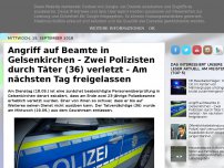Bild zum Artikel: Angriff auf Beamte in Gelsenkirchen - Zwei Polizisten durch Täter (36) verletzt - Am nächsten Tag freigelassen