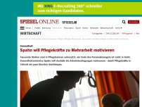 Bild zum Artikel: Gesundheit: Spahn will Pflegekräfte zu Mehrarbeit motivieren